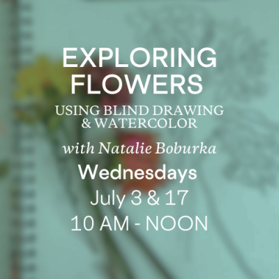 Exploring Flowers with Blind Drawing and Watercolors
